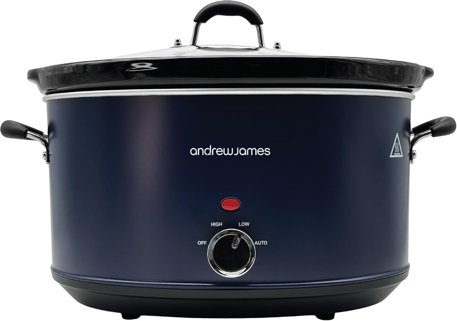 Andrew James 8L Slow Cooker - Roast-to-Rest – Extra Large Family Slow Cooker with Ceramic Pot, Easy-Clean Design, 3 Heat Settings & Glass Lid – Ideal for Roasts, Soups & Party Meals