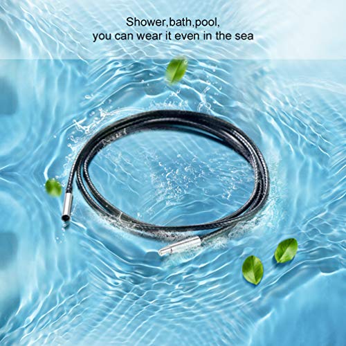 PROSTEEL Kunstleder Halskette/Armband Schwarz geflochten Lederkette Lederband 2mm/3mm breit Damen Herren Kette für Anhänger mit Edelstahl Verschluss 41-76cm wählbar - Image 3