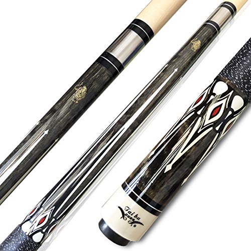 Tai ba cues Pool cue Stick, 13mm Multilayer Leather Tip, 58″, Linen