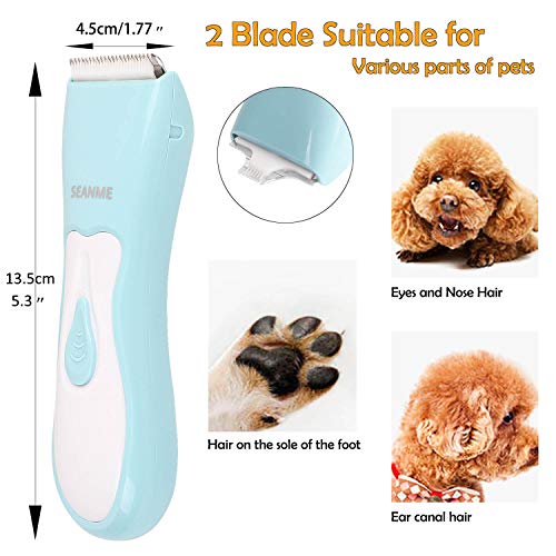 Dog Clippers, 2020 New Upgrade Dog Grooming Clippers Kit with Double Blades Washable Professional Electric Trimmer Set Rechargeable Cat Trimmer Low Noise Shaver for Pets/Dogs/Cats/Rabbits and More Ani