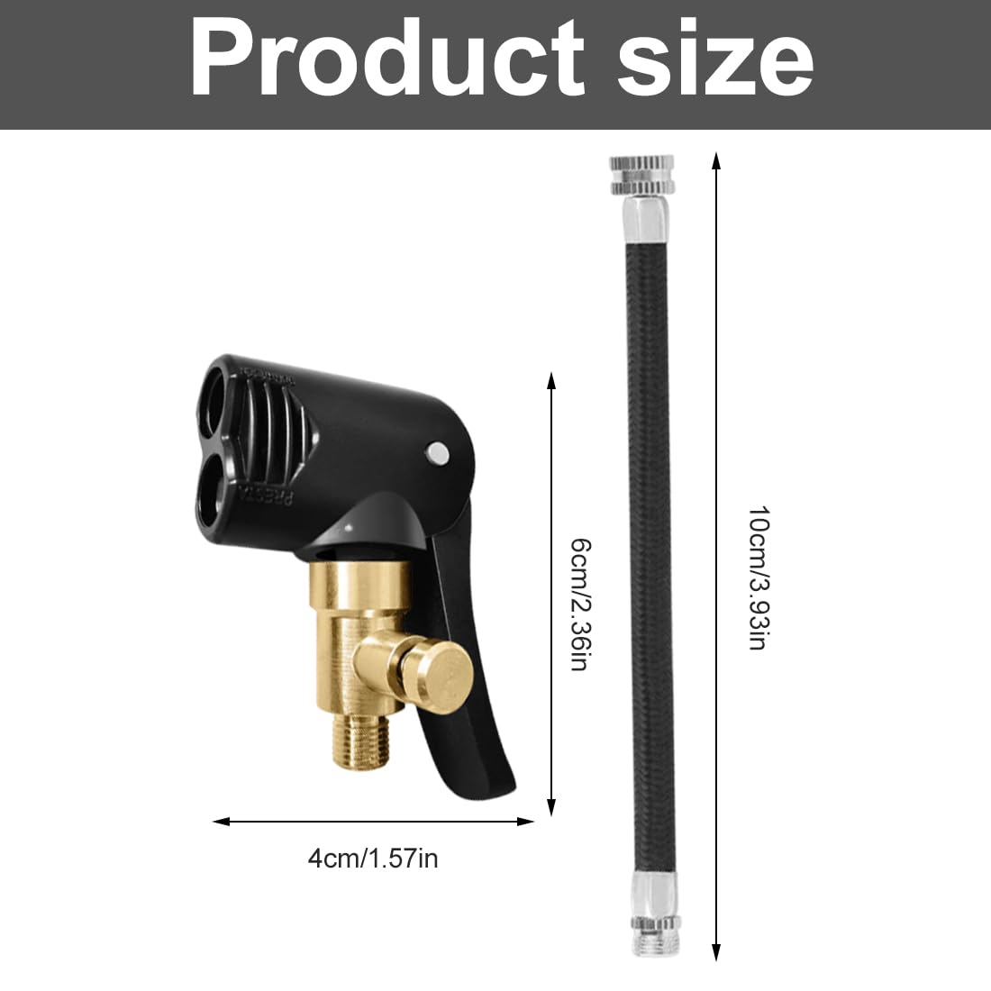 2 Pezzi Connettore Valvola Pneumatica Universale, Adattatore Valvola Presta, Adattatore A Sgancio Rapido In Ottone Clip-On, Connettore Valvola Bici, Per Gonfiatori Pompa D'Aria Compressore