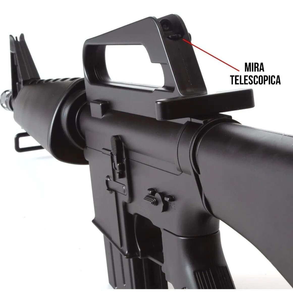 Confezione Fucile Airsoft Modello M308 Spring/Colori: Nero/Materiale: plastica ad Alta Resistenza/Potenza 0,5 Joule/Fornito con Accessori