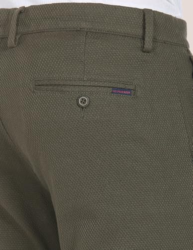 Image of Denver Slim Fit Self Design Casual Trousers