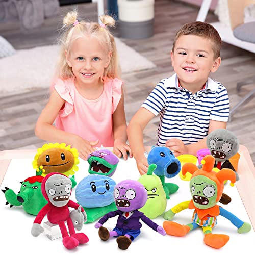 Maikerry 10 Pieces Plants Plush 1&2 Pvz Stuffed Figure Vs Zombies Plushies Toy, Great Gifts For Kids Birthday,Halloween And Christmas #TOP5