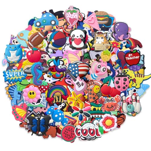 diasstro Lot of 30,50,100 pcs Random PVC Different Shoe Charms for Shoe Decoration