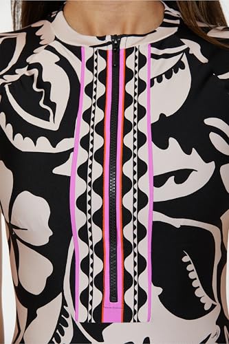 Trina Turk Women's Florence Zip-up One Piece Swimsuit, Casual, Bathing Suits4