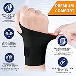 Wrist Brace,Carpal Tunnel Wrist Brace Wrist Wraps Ultra Thin Elastic Wrist Brace Compression Wrist Straps Wrist Support for Carpal Tunnel Arthritis Tendonitis Sprains Wrist Pain（M-Black） - Image 5