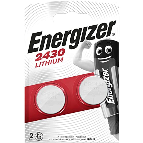 Button cell CR2430, 3V Lithium, set of two batteries.