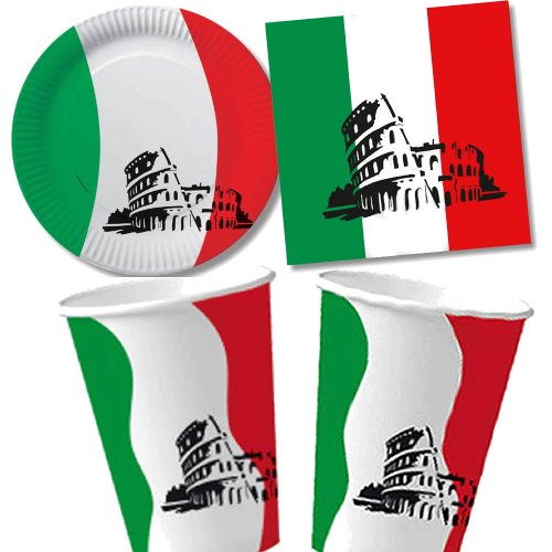 Mauder - Set da 40 piatti, tovaglioli e bicchieri