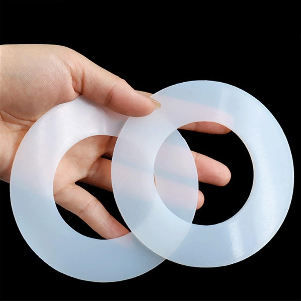 Rondelle di tenuta O-ring in silicone bianco da 10 pezzi - Guarnizioni piatte in morbida gomma siliconica (diametro esterno 12mm-30mm)(DN125 133x188x3)