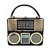 Vintage Hard Case Acrylic Radio Box Clutch Women Totes Bag Shoulder Crossbody Handbag Purse