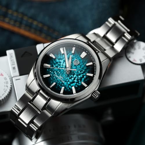 Image of watchdives WD0003C Elementum Original Design Men Watch VH31 Sweep Second Quartz Watch 36mm Sapphire Crystal Luxury Wristwatch 100m Waterproof Stainless Steel