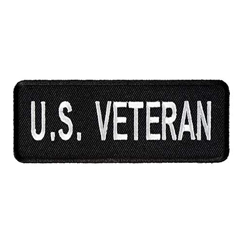 US Veteran Black & White Patch, Military Veteran Patches