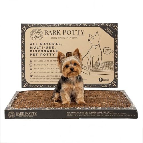 Bark Potty Disposable Dog Litter Box Natural Bark Tray 24x16