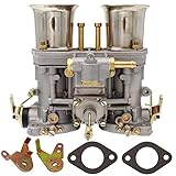 THUNDERMINGO Vergaser Ersatz für Weber 44 IDF VW Käfer Beetle Super Beetle Volkswagen 1.6 T1 T2 Fiat Transporter Jaguar Porsche V8 44mm Vergaser mit Air Horn # 18990.035 18990.030