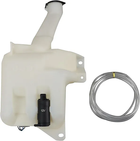 TRQ Windshield Washer Reservoir Compatible with 2001-2005 Chrysler Sebring Dodge Stratus CH1288243