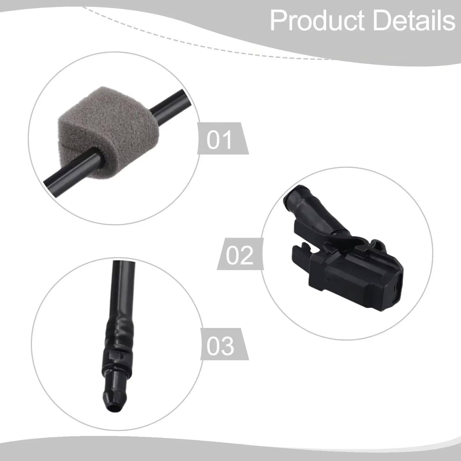 Buses D'essuie-glace Compatible Avec Chrysler Pour Pacifica 2017 2018 2019 2020 2021 Buse De Lave-glace Avant 68229316AA Pièces Rechange