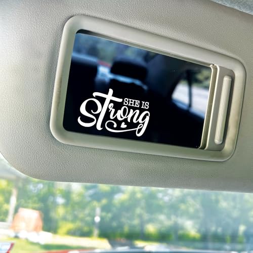 Image of She is Strong Customize Decal Inspiration Bible selflove | Water Bottle Window Decals Vinyl Waterproof Car Decal Car Accessories