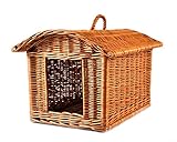 Absolut höchste Qualität! Katzentransportbox Katzen Korbhöhle Katzenhöhle Katzenkorb Hundekorb aus Rattan geflochten K5-584