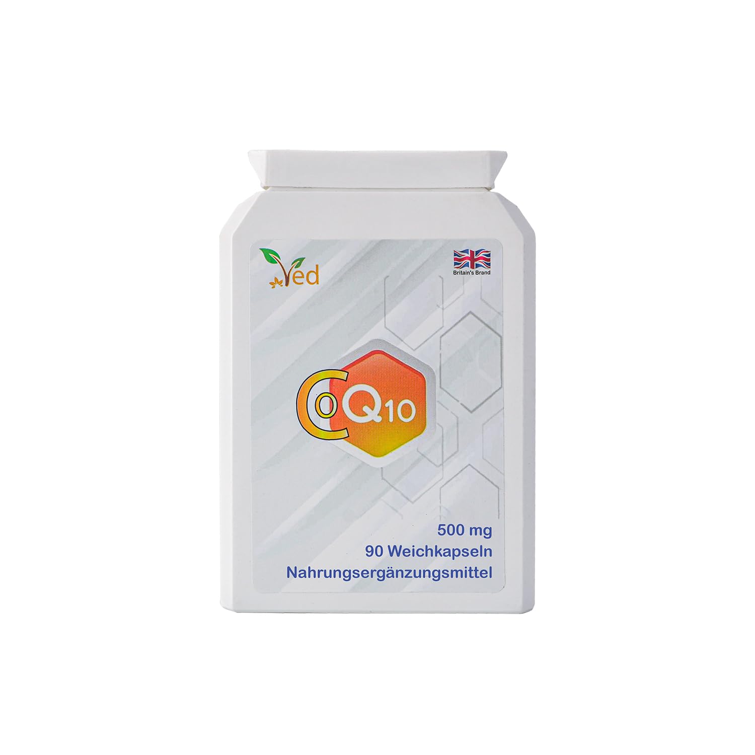 Ved CoQ10-500mg Softgels | All Natural Co Enzym Q10 | Höhere Absorption Formel | Qualität Made Q10 | 270 Softgels (3er Pack)