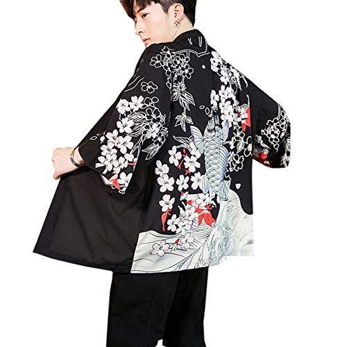 Seidarise Men's Haori Jacket Kimono Cardigan Yukata Noragi Happi Coat3