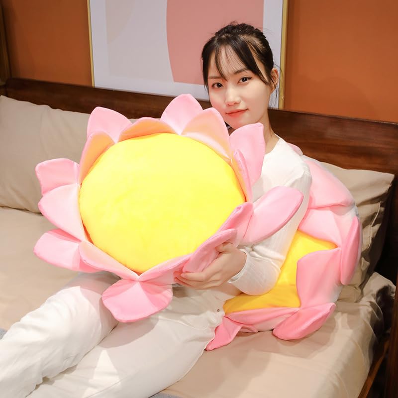 Amazon.co.jp: 15.7インチ 3D 幸運 蓮の花 クッション 蓮の玉座 ヨガ