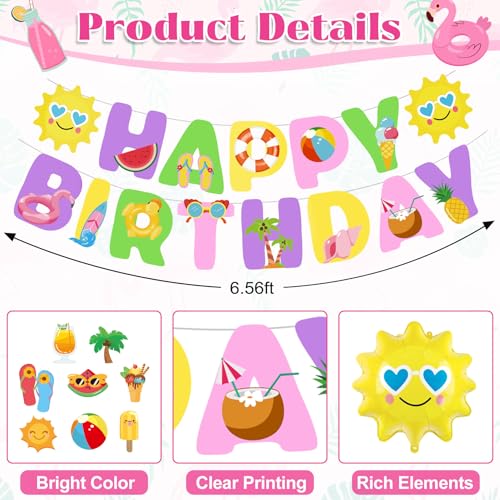 Ouddy Life Summer Pool Beach Splish Splash Bash Birthday Party Decorations by Ouddy Life - Used condition - Image 7
