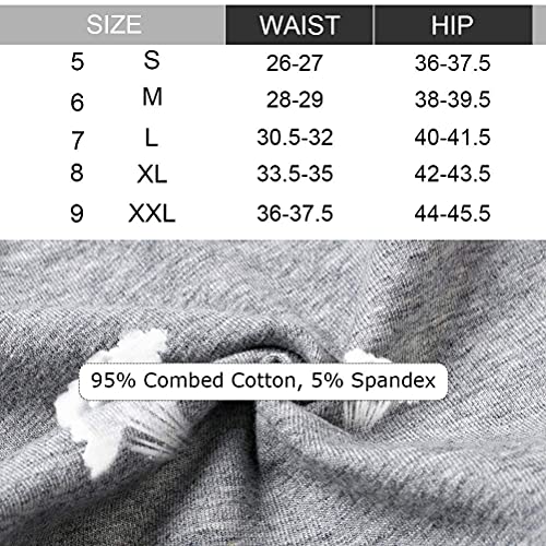 Image of Womens Underwear,Cotton Mid Waist No Muffin Top Full Coverage Brief Ladies Panties Lingerie Undergarments for Women Multipack