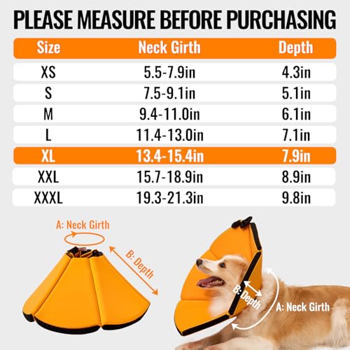 Image of MAXFUT Soft Dog Cone Collar,Foam Cone for Dogs to Stop Licking After Surgery,Non Inflatable Dog Donut Cone (Light Blue, XL)