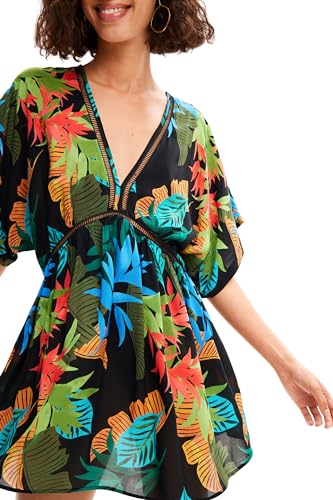 Desigual Swim_Top Tropical Party Bikini, Nero, Xl Donna - 3