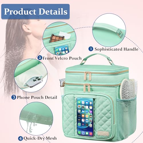 Large Toiletry Bag for Women Men,Waterproof Portable Shower Caddy for College Dorm,Bathroom Bag, Quick Dry Shower Bag Hanging Toiletry Bags for For Full Sized Toiletries And Cosmetics4