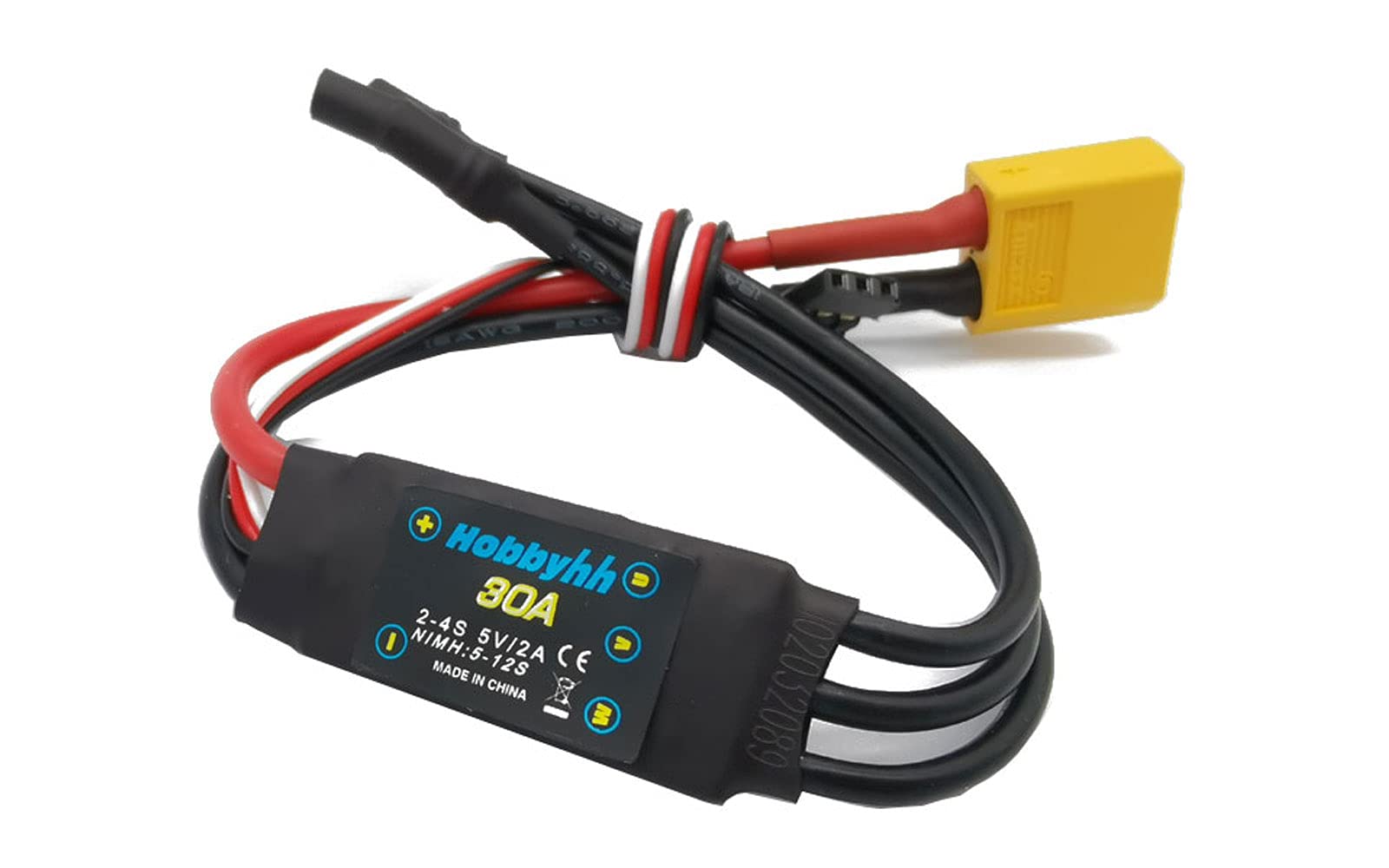 Mini 30A RC ESC 2A UBEC brushless Electric Speed Controller with XT60 and 3.5mm Banana Head Connector Weighing only 20g