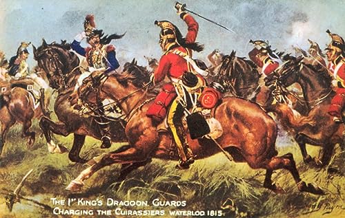 Art Tableau King's Dragoon Guards reproduction d'art historique sur toile de lin 60x90cm