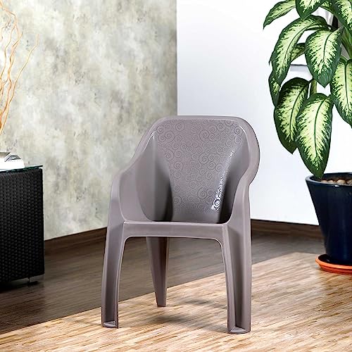 Image of Cello Dynamo Chair (Grey) | Strong and Durable | Easy to Clean | Chair for Living Room, Bed Room, Kitchen, Office Room, Outdoor | 3 Years Warranty