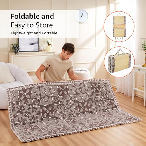 Image of Amazon Brand - Symactive 4x6 Ft Foldable Mattress | 10 MM Thickness | 100% Polyester | Lightweight & Portable | for Floor, Travel, Outdoor, Camping | Single|