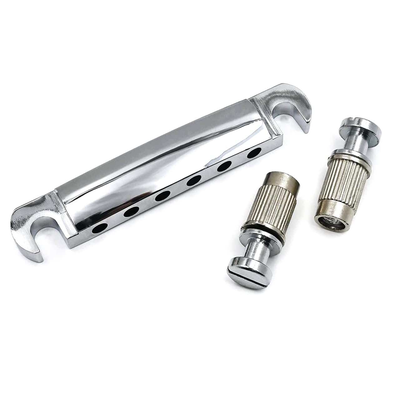 RuiJOTWAT Tune-O-Matic Bridge Tailpiece Saddle Bridge for LP SG Electric Guitar Silver - Image 4
