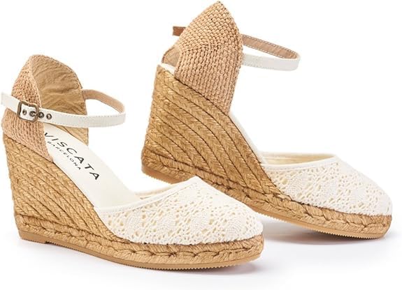 Image of VISCATA Satuna Women's Sandals Espadrille Canvas Buckle Wedges