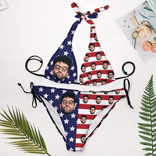 Custom Husband Face Bikini Plus Size Personalized Face Swimsuits Bathing Suits Swimwear Summer Beach Pool Party Funny Gift2