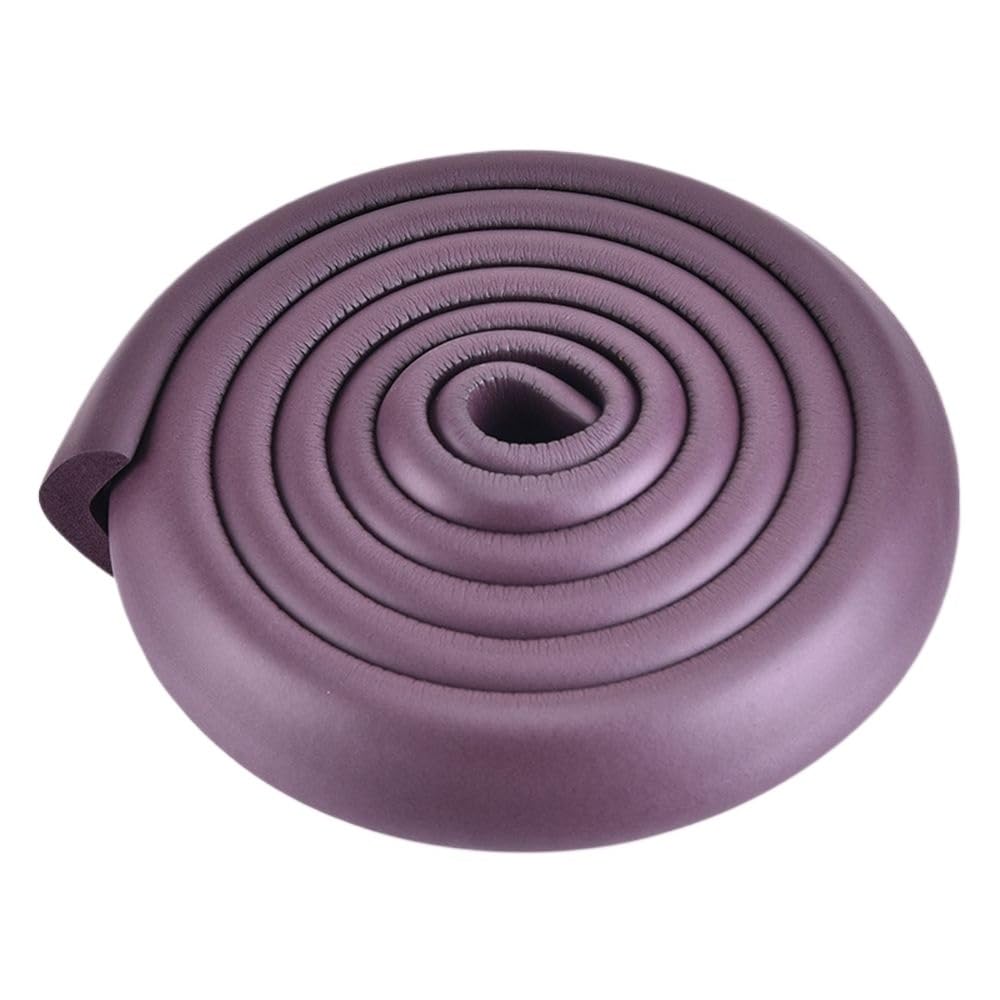 1pc 2M Soft Kids Security Foam Sponge Desk Table Guard Strip Anticollision Corner Protector Edge Protection(Brown)