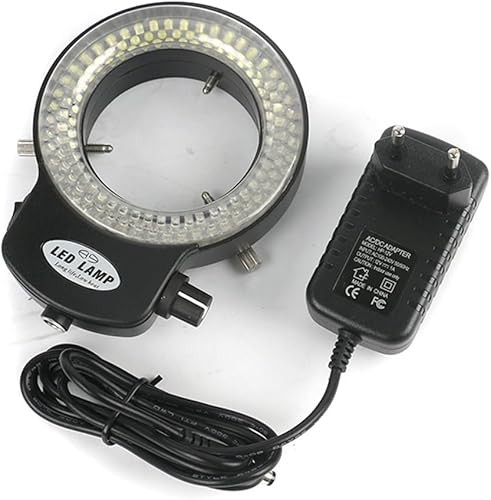 Kit de accesorios para microscopio, cámara de preparación de diapositivas, 56 piezas, 144 piezas, lámpara de microscopio de luz LED para microscopio