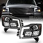 ACANII - Upgrade Design Black LED DRL Light Tube For 2004-2015 Nissan Titan 04-07 Armada Projector Headlight Headlamps
