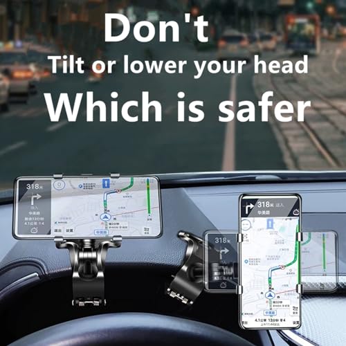 FutureIOT Universal Phone Holder Rotating Cell Phone Holder Safe Driving 360° Rotating Multi-Functional Multi-Scene Dashboard Rearview Mirror Sun Visor Compatible with 4-7 inch Smartphones