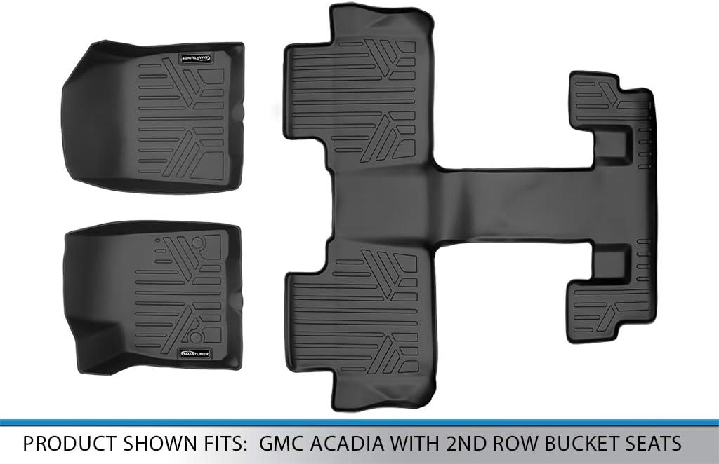 MAXLINER Custom Fit Floor Mats 3 Row Liner Set Compatible with 2020-2025 Cadillac XT6 - Image 5