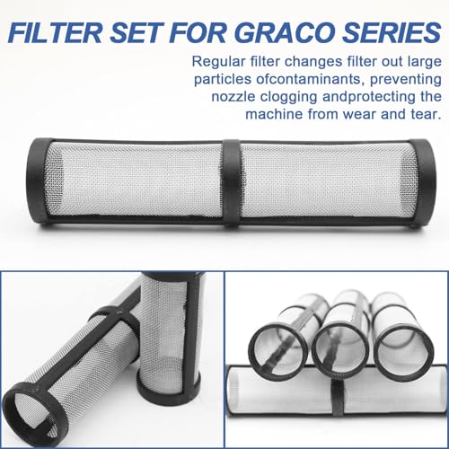 Image of 18 Pieces 246384 Airless Paint Sprayers, Pump Manifold Strainer 60 mesh for 390 395 490 495 595 Compatible with Airless Gun Filter Screen