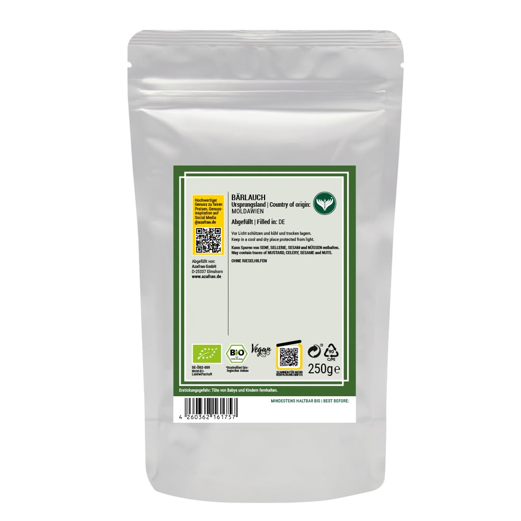 BIO Bärlauch getrocknet und geschnitten, Waldknoblauch (Allium Ursinum) Gewürz 1kg