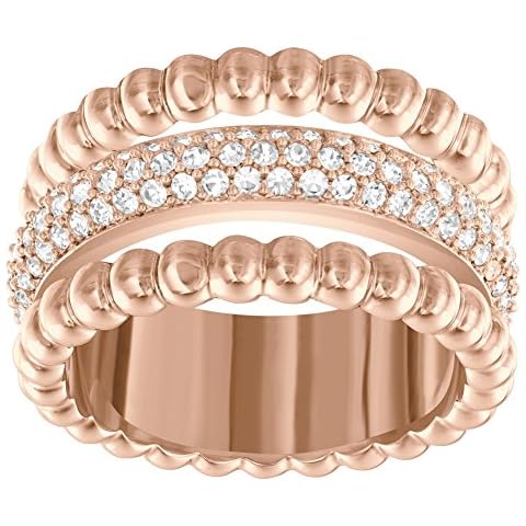 Anillo Swarovski Mujer Vidrio Rojo y Dorado Cover