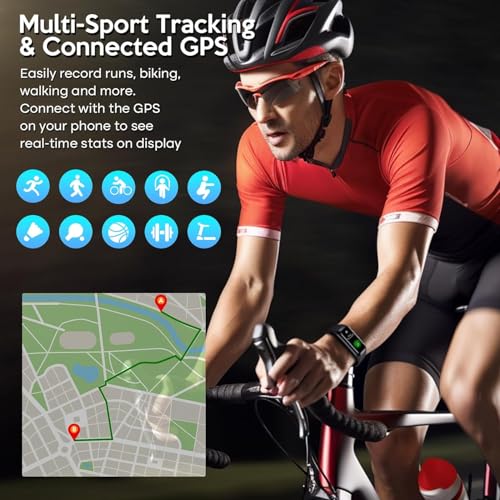 Image of Fitness Tracker,2025 Smart Watch with Blood Pressure Heart Rate & Sleep Monitor IP67 Waterproof Step Calorie Counter Pedometer Fitness Activity Watch for Men Women Android iOS Phone (Black)