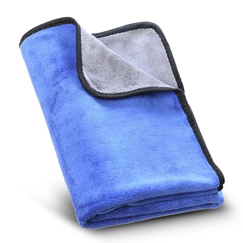 Samos® Toalla Secado Coche 90x60 cm XXL Microfibra de Alta absorción | Paño Microfibra Coche XXL para Limpieza y Secado rápido | Accesorios Coche Premium para Interior y Exterior