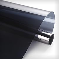 Vista 3 de BDF 1SBK - Película para ventana, rechazo de calor estático y privacidad diurna, color plateado y negro, 35.4 pulgadas x 7 pies