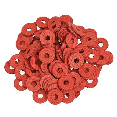 Rondelle fibre rouge M8 anti-rayure et isolante pour vis, écrous et tiges filetées x500